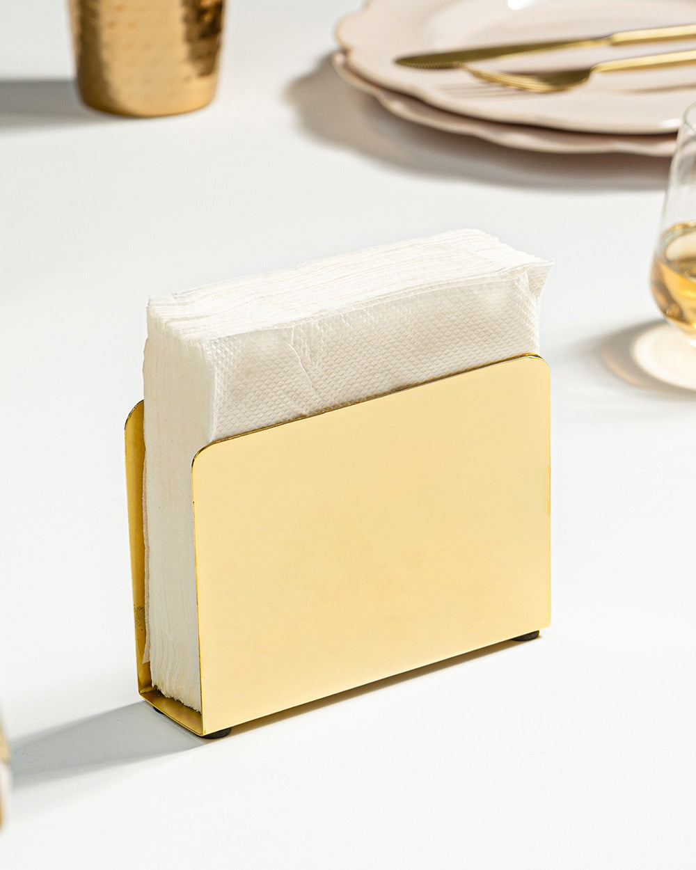 Classic Gold Napkin Holder - Rectangle