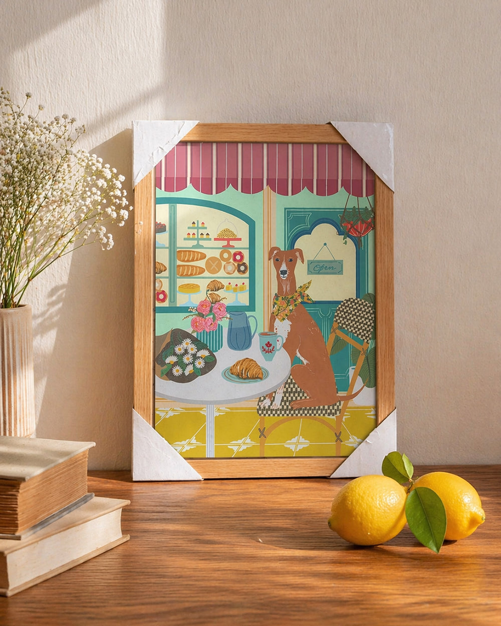 Florentine Hound Wall Frame, 30x40cm| Citrus Zest