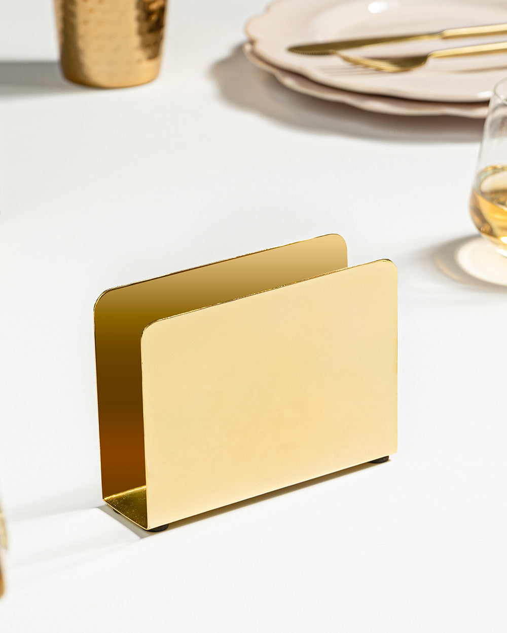Classic Gold Napkin Holder - Rectangle