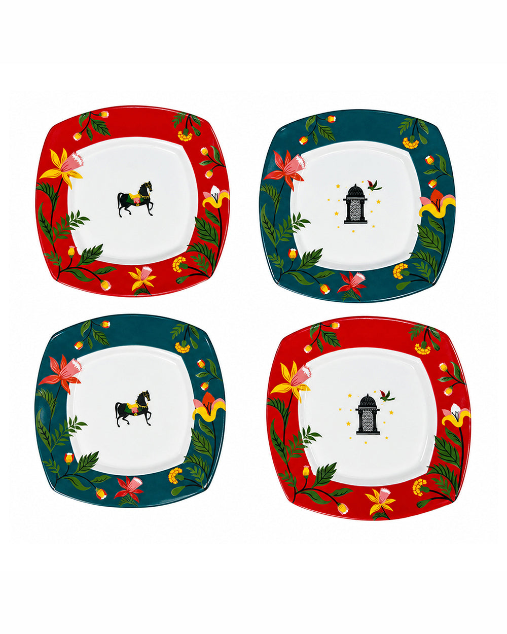 CharBagh Quarter Plates Set of 4 | Haveli Socials