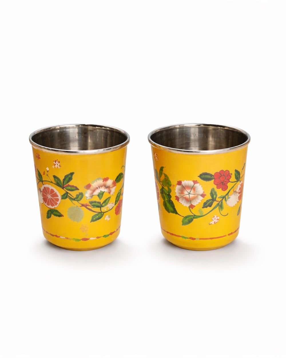 Limonata Steel Tumblers - Set of 2, 220 ml | Citrus Zest