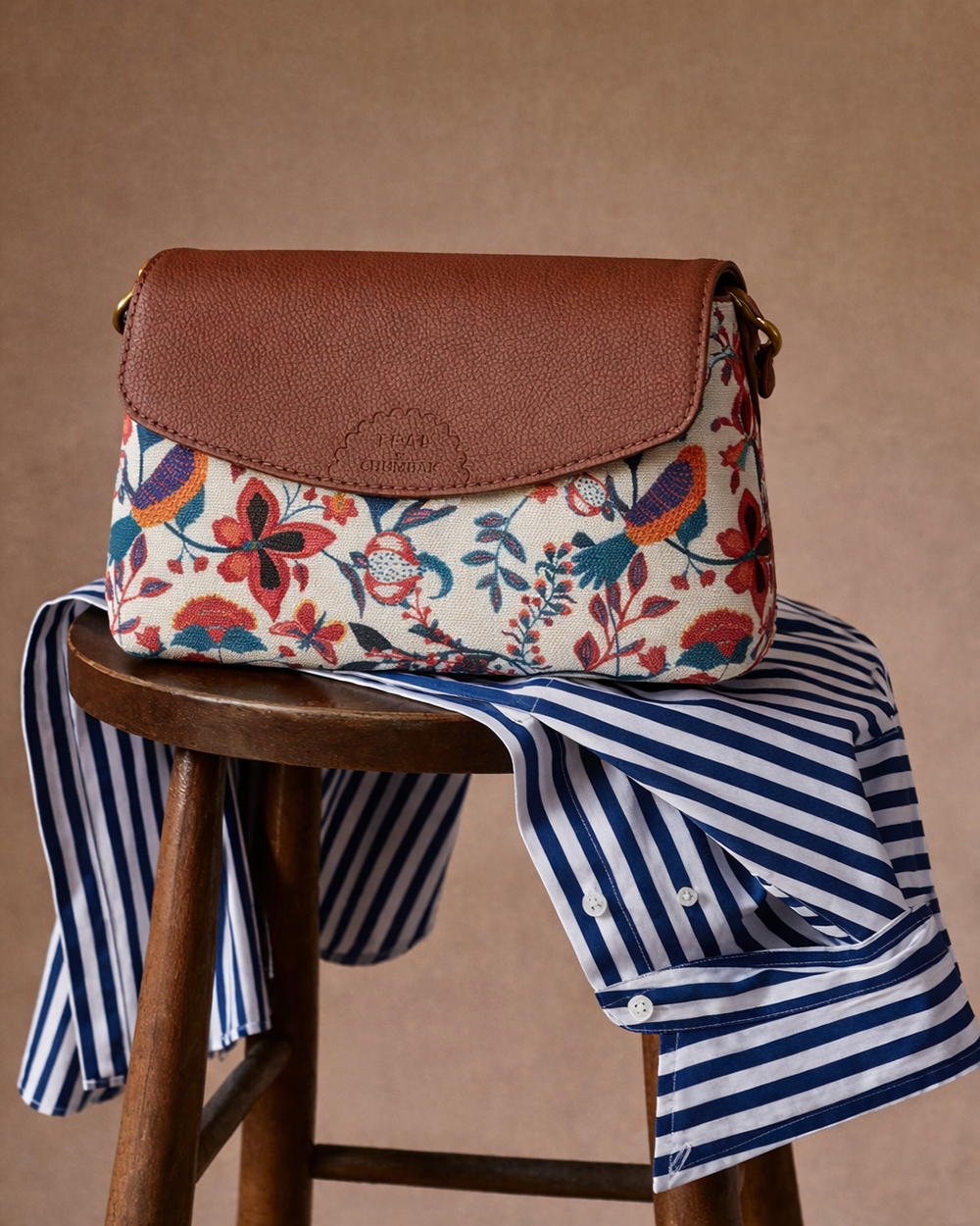 Teal by Chumbak Bahaar Flap Away Sling