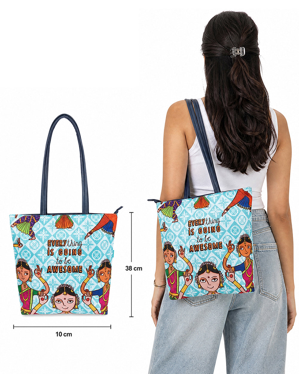 Dance Vibes Tote Bag - Teal