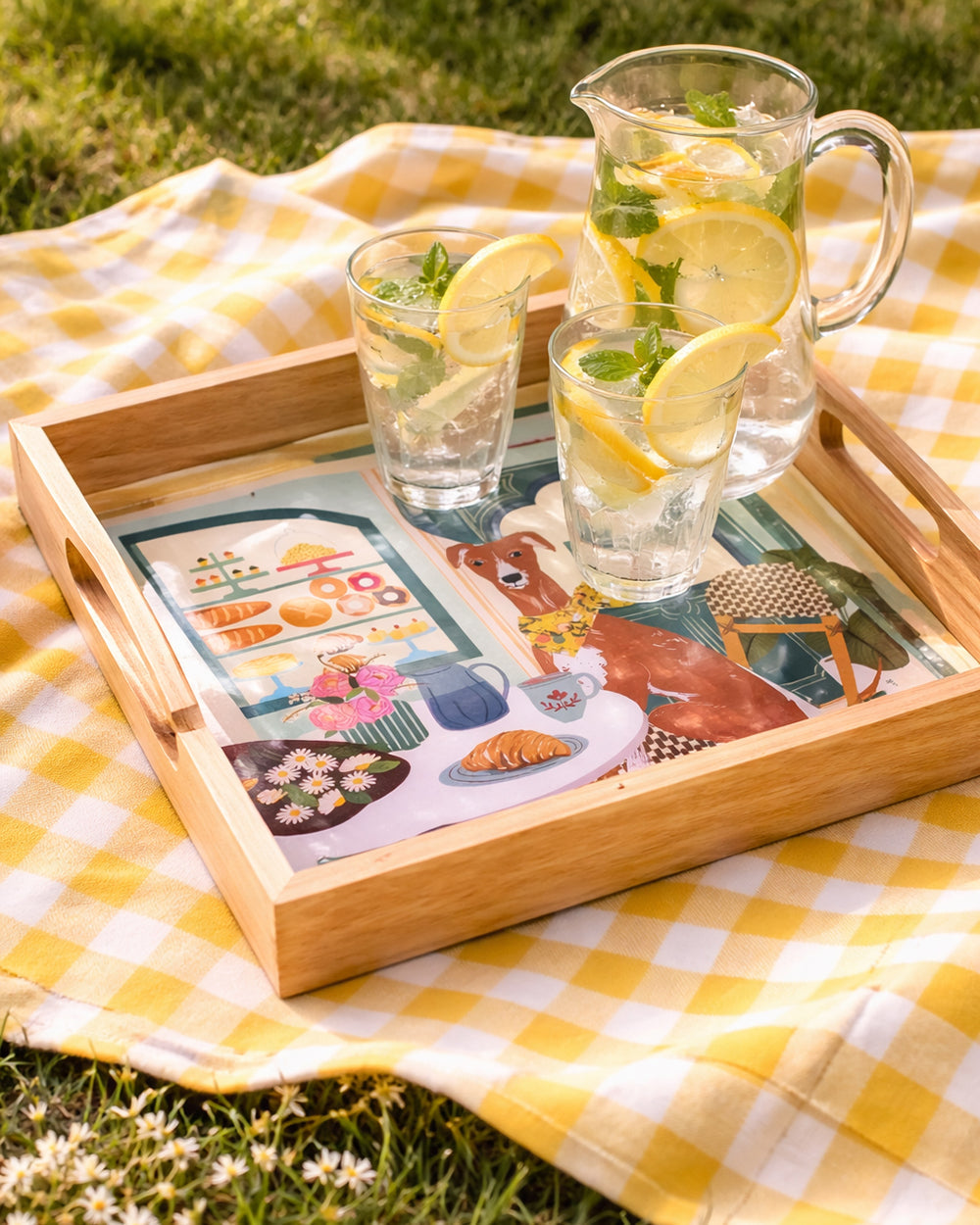 Florentine Hound Wooden Tray | Citrus Zest