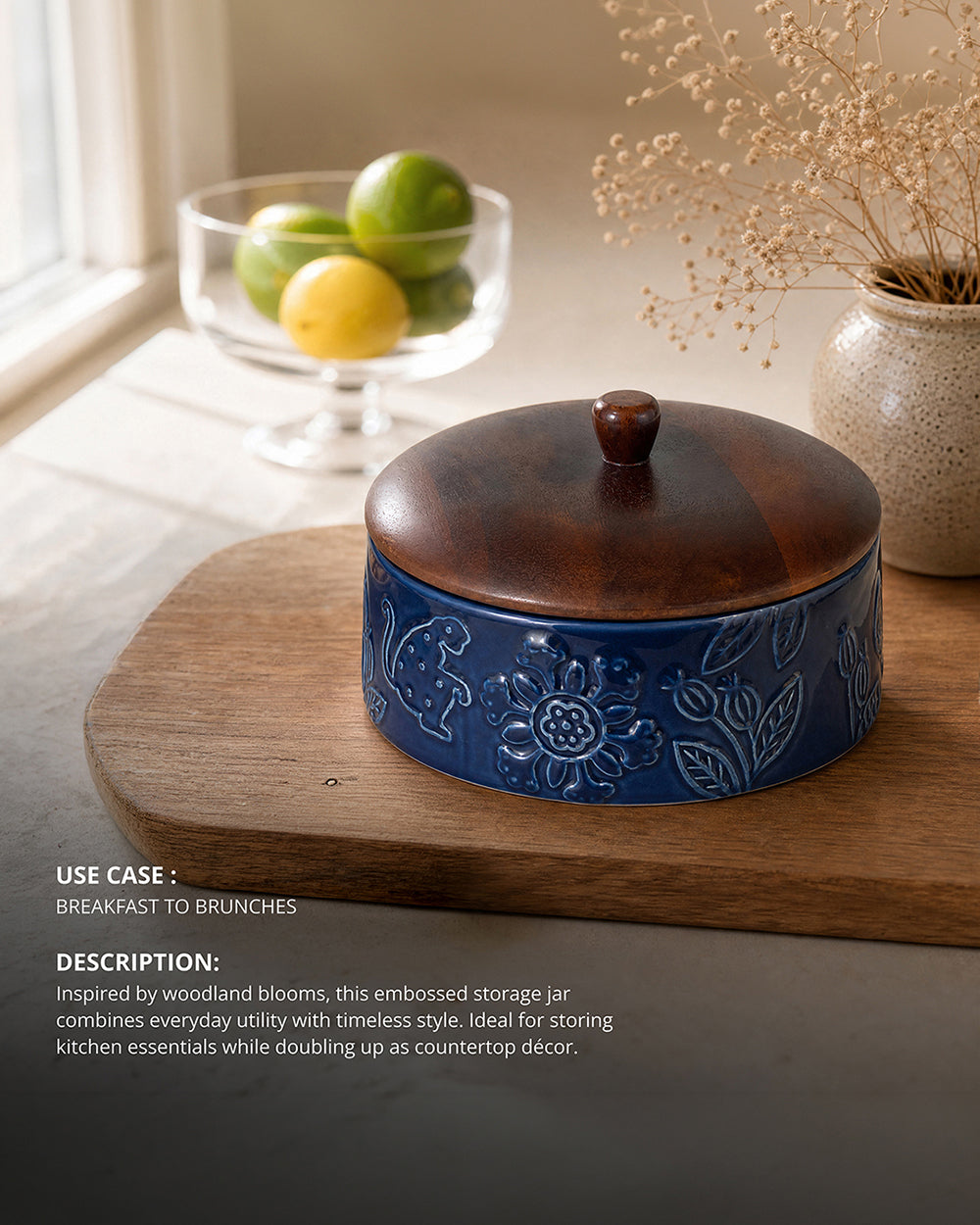 Forest Embossed Storage Jar | Forest Folklore
