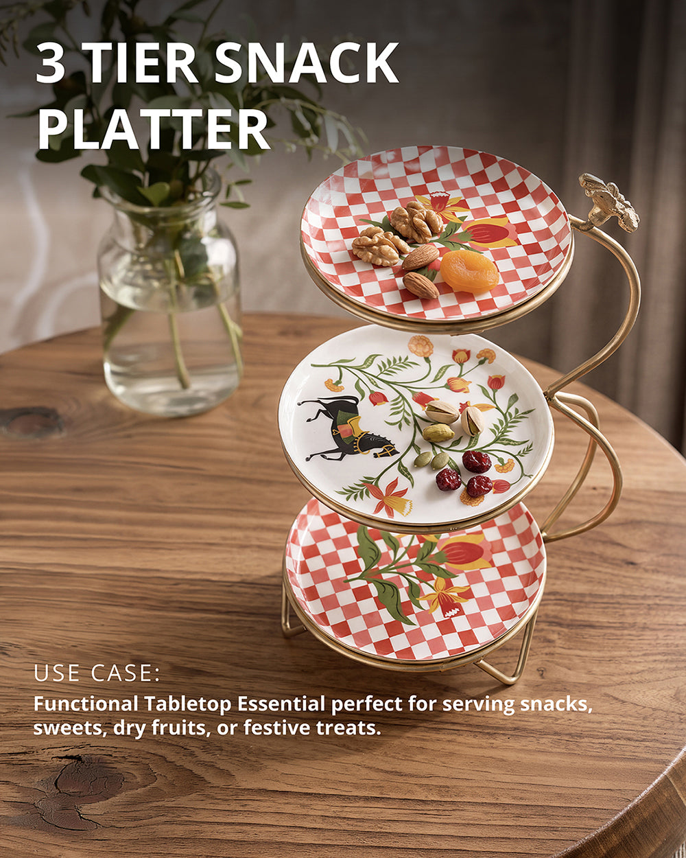 Festive Hosting Snack platter for her set of 1 - Threads of Joy