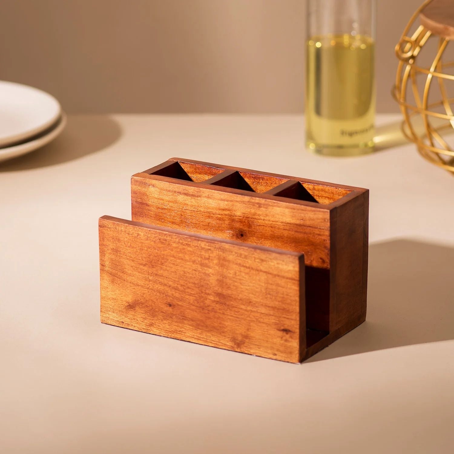 Classic Wooden Cutlery Organizer