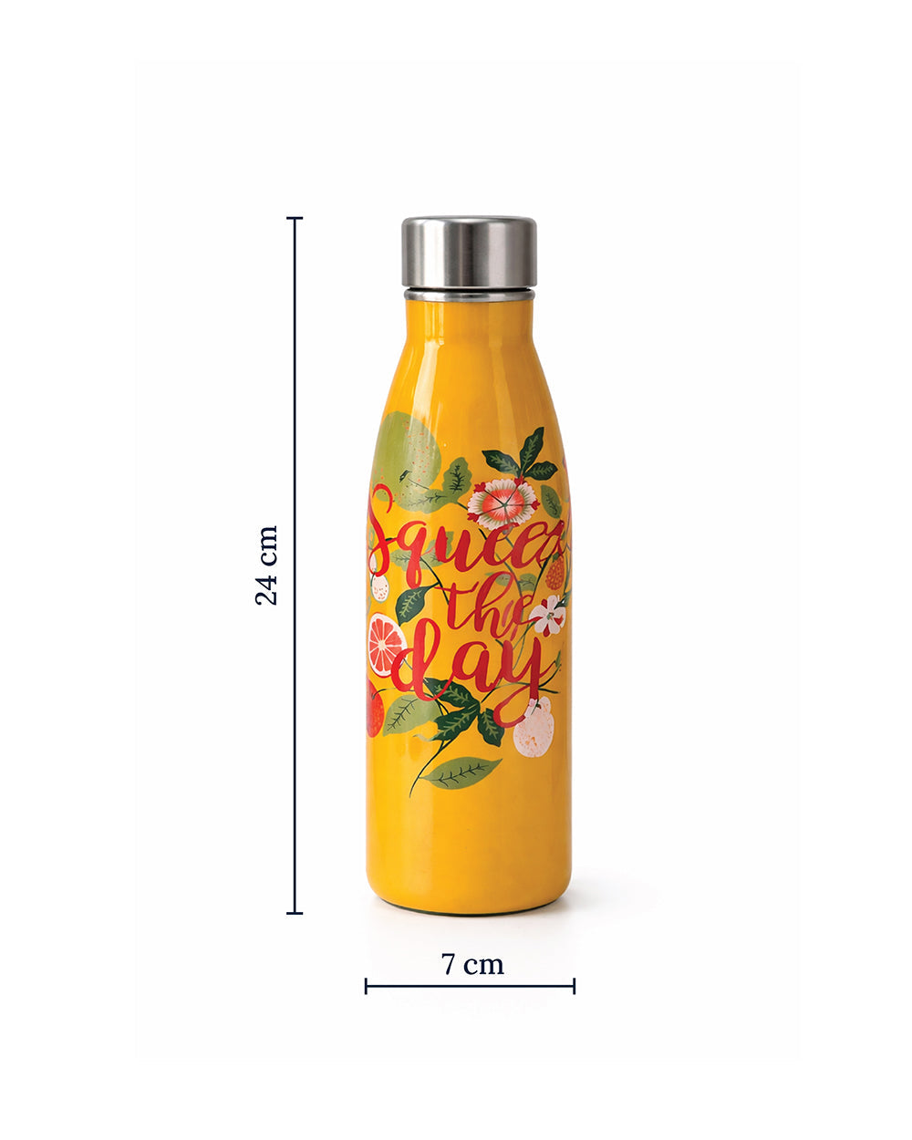 Squeeze the Day Steel Bottle, 700 ml | Citrus Zest