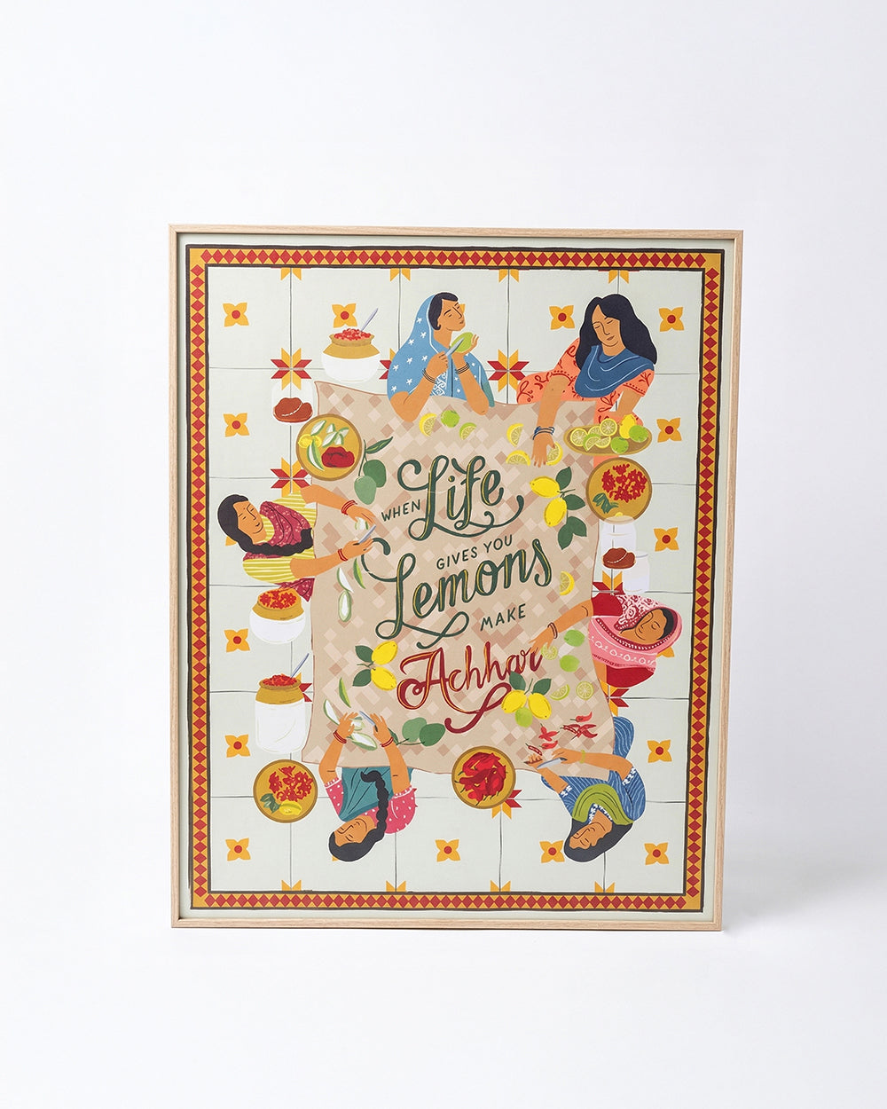 Lemon Pickle Wall Frame, 40x50cm| Citrus Zest