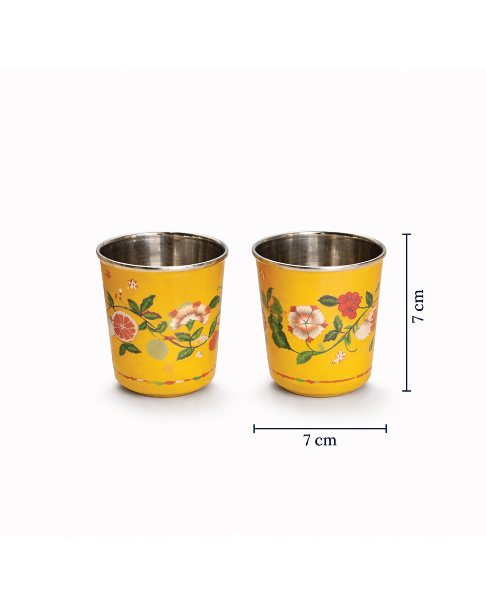 Limonata Steel Tumblers - Set of 2, 220 ml | Citrus Zest