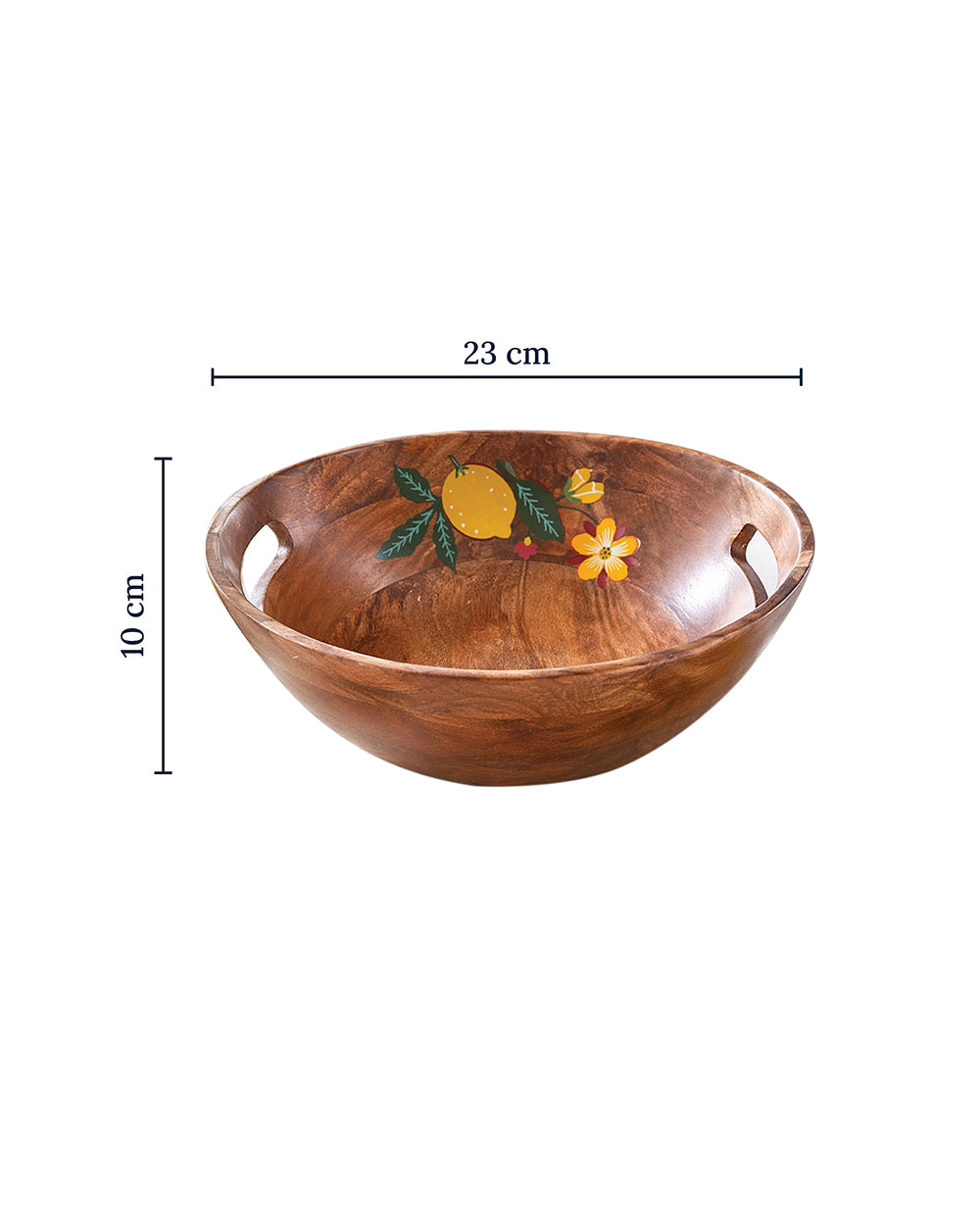 Florentine Wooden Serving Bowl, 9"| Citrus Zest