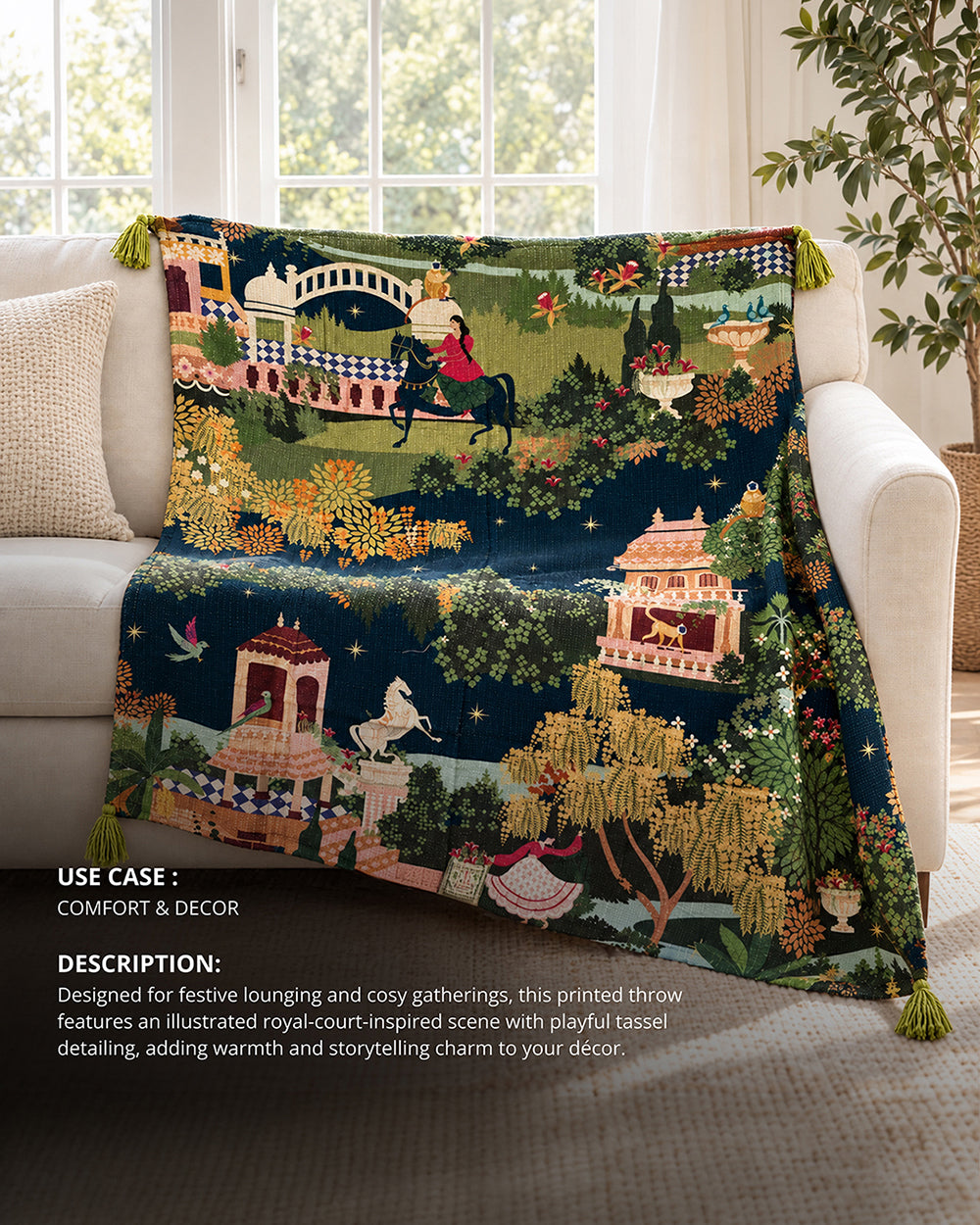 Mahal Afterhours Printed Throw | Haveli Socials