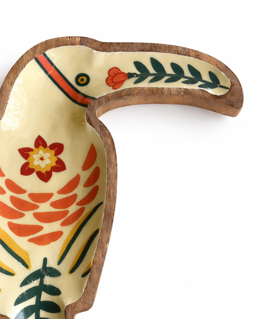 Birdie Wooden Platter-cum-Wall Décor ( Large) | Citrus Zest