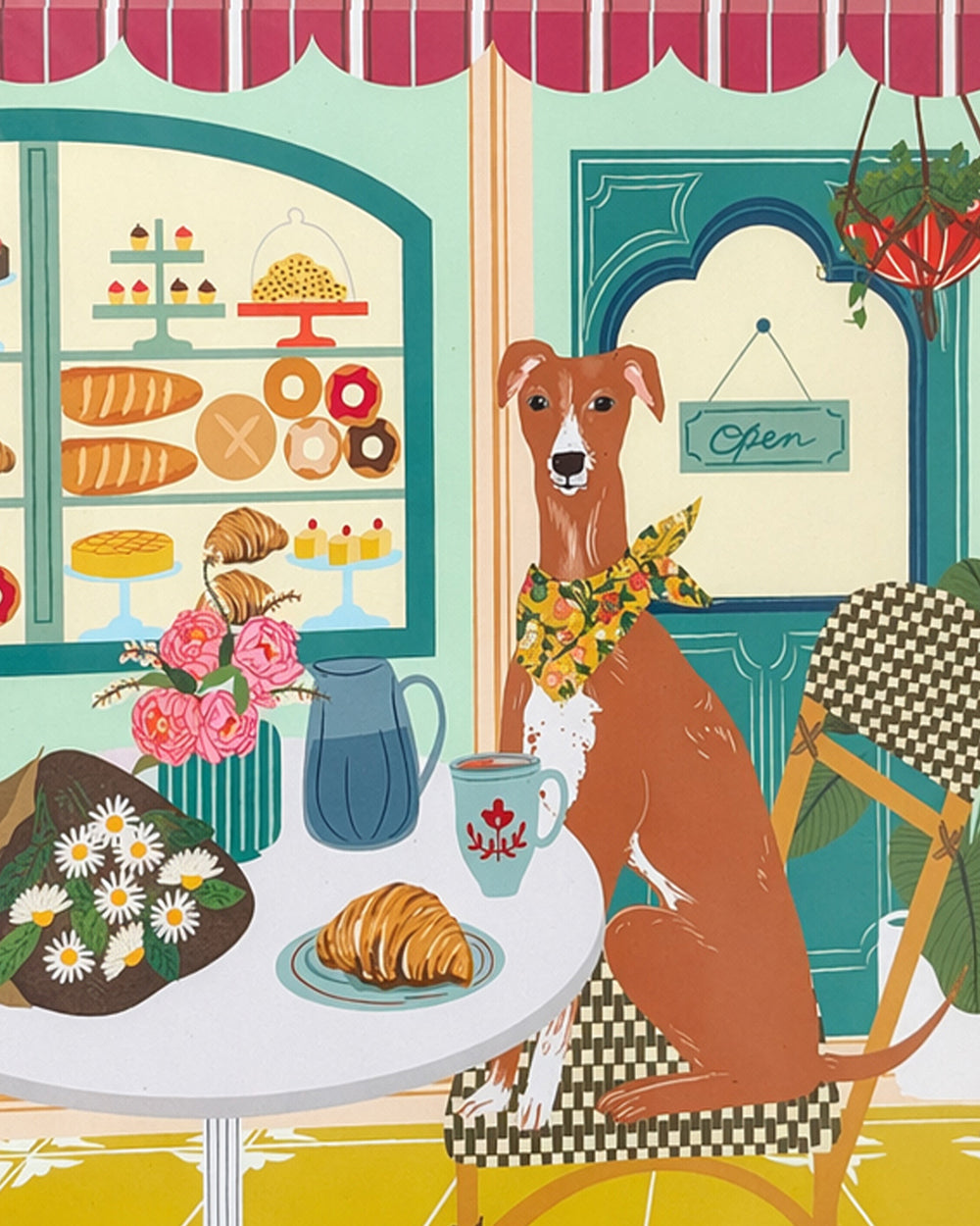 Florentine Hound Wall Frame, 30x40cm| Citrus Zest