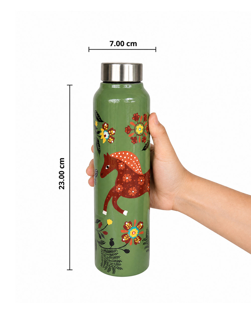 The Knight Steel Sipper - 900 ml, Handpainted | Forest Folklore