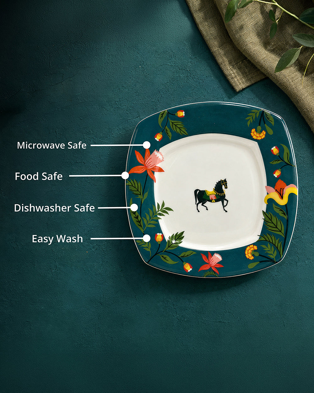 CharBagh Quarter Plates Set of 4 | Haveli Socials