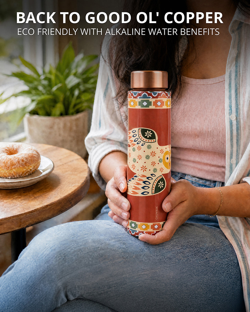 Wise Owl Copper Bottle - 900 ml | Forest Folklore