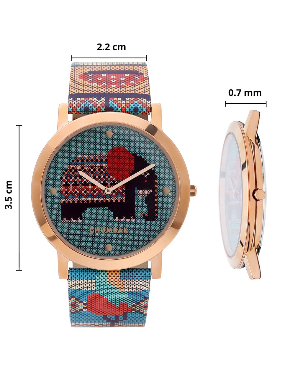 Chumbak TEAL by Chumbak Tribal Elephant Aztec Watch