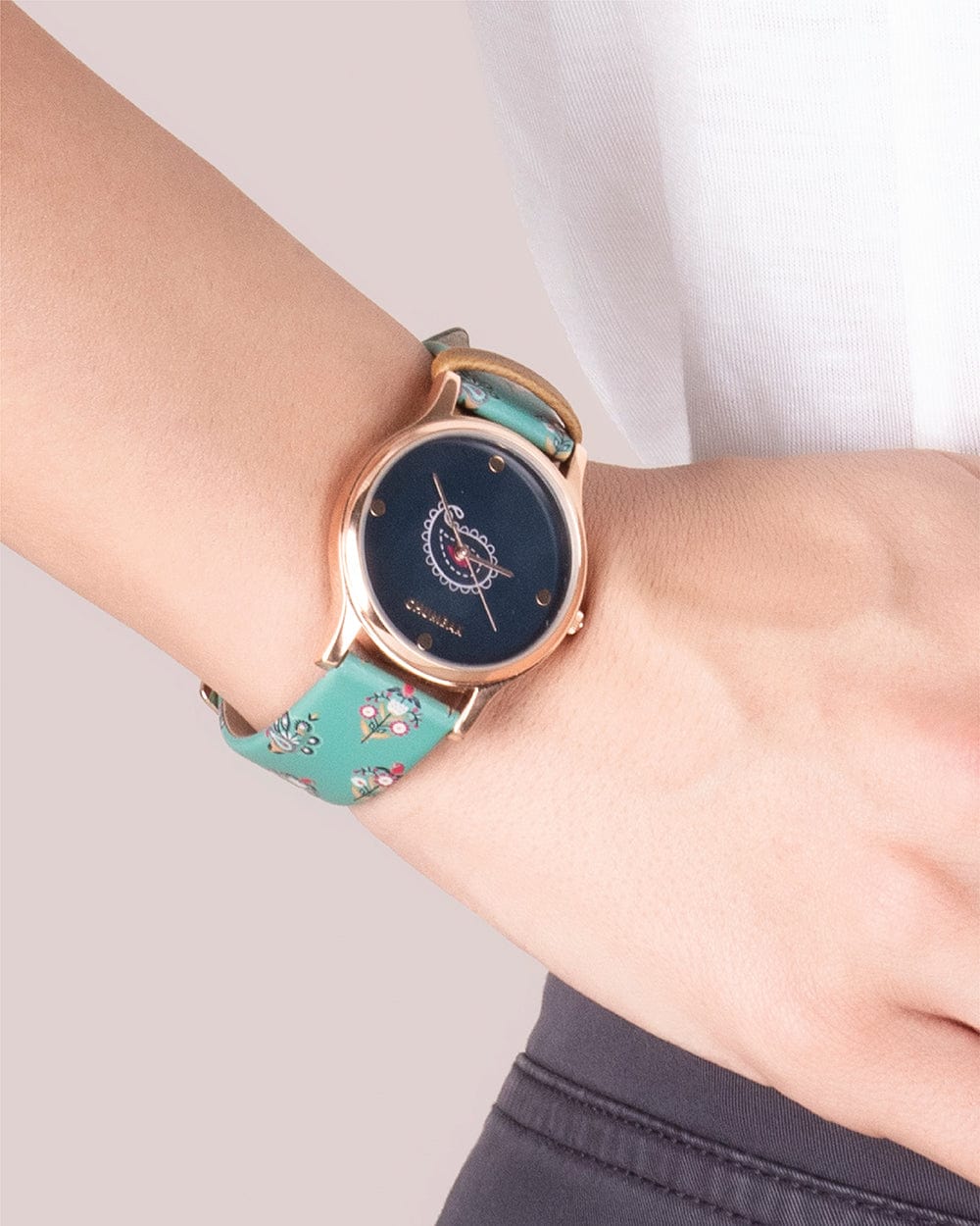 Chumbak TEAL by Chumbak Paisley Garden Wrist Watch