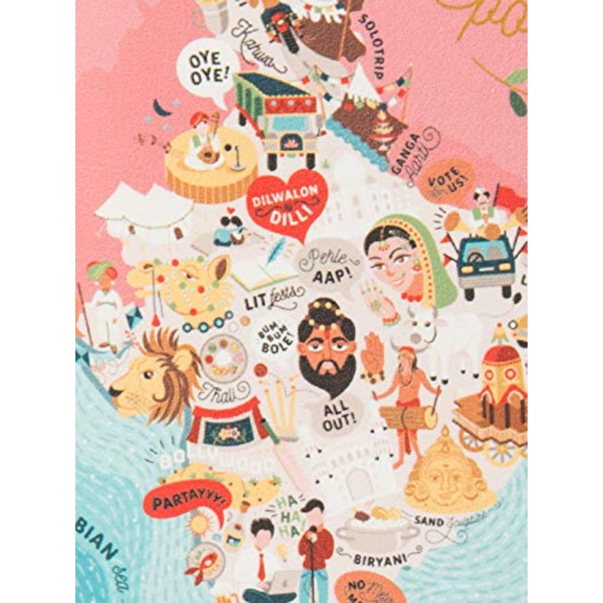 India Potpourri Passport Holder - Pink