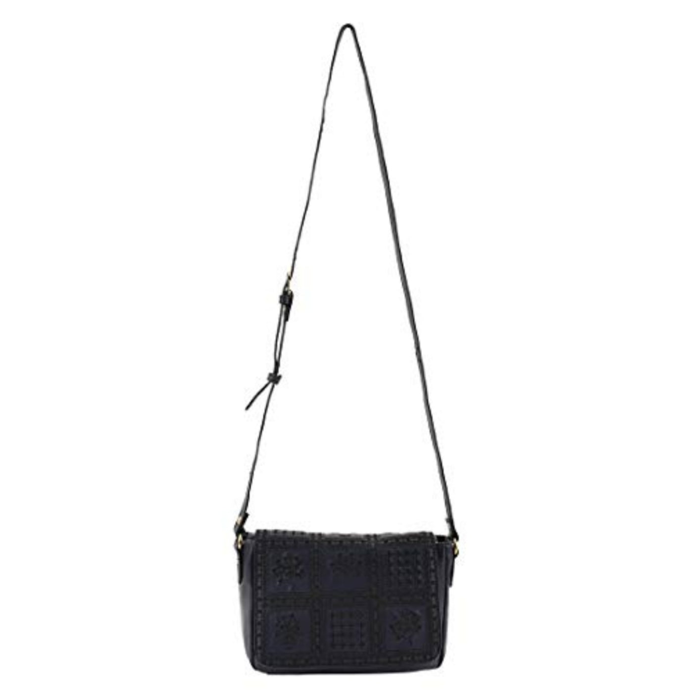 Vintage Embroidered Crossbody Bag 'Navy Blue