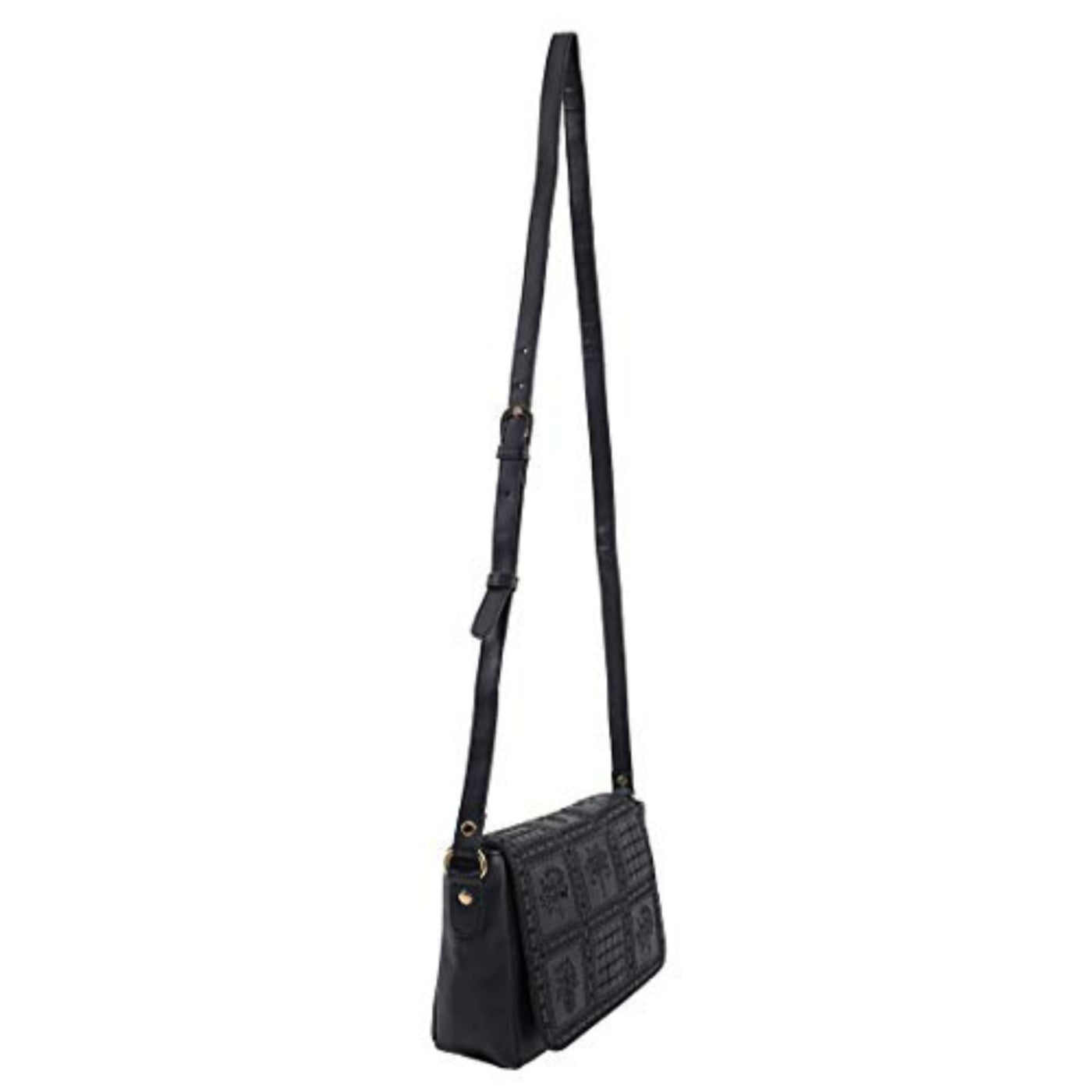 Vintage Embroidered Crossbody Bag 'Navy Blue