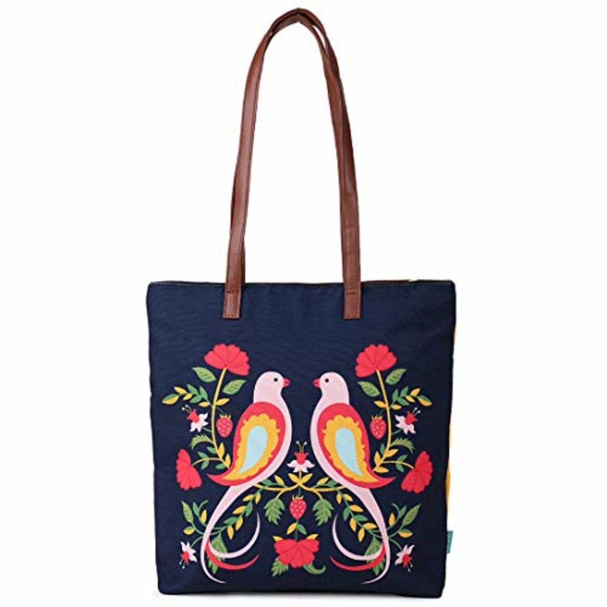 Feathered Mates Navy Tote Bag