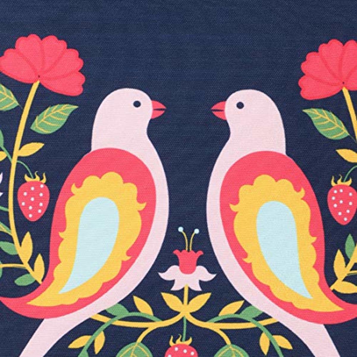 Feathered Mates Navy Tote Bag