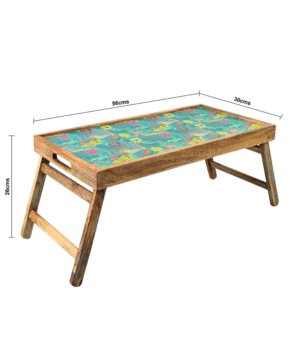 Chumbak Things Indian Say Foldable Breakfast Tray- Teal