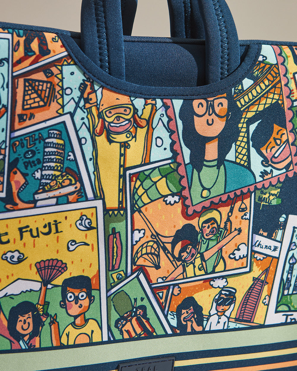 TEAL By Chumbak Around the world Laptop Sleeve - 15inch
