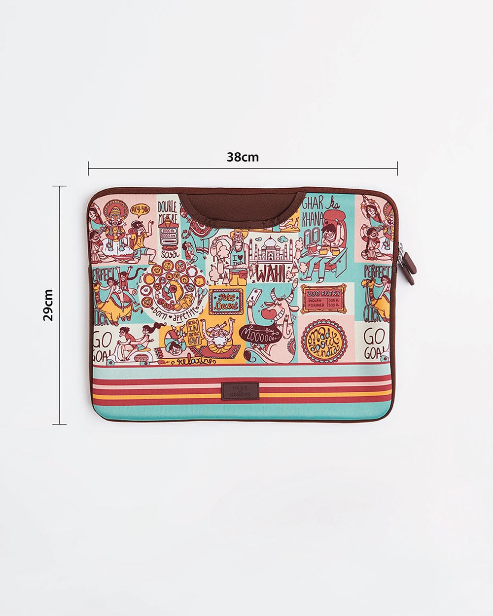 Chumbak TEAL By Chumbak Indie Pop Laptop Sleeve - 15inch