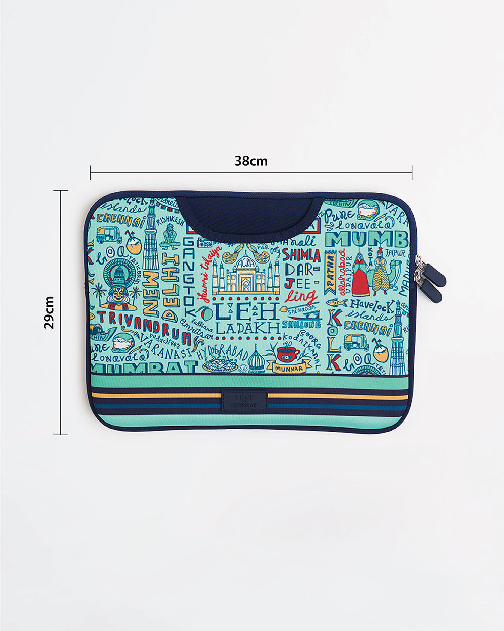TEAL By Chumbak Traveller Laptop Sleeve - 15inch