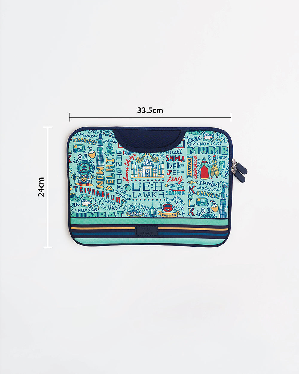 TEAL By Chumbak Traveller Laptop Sleeve - 13inch