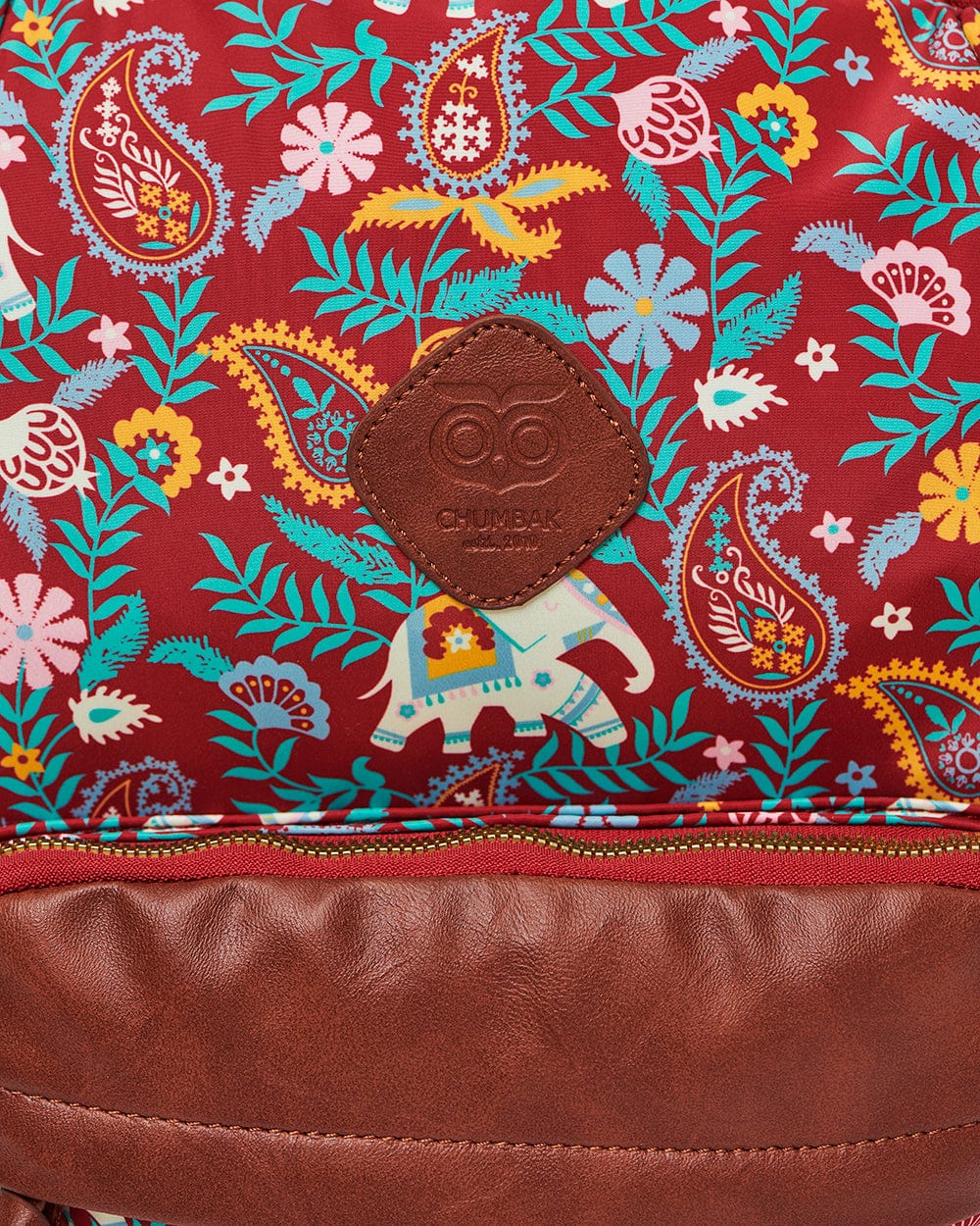 Chumbak India Boho Paisley, Backpack-Red
