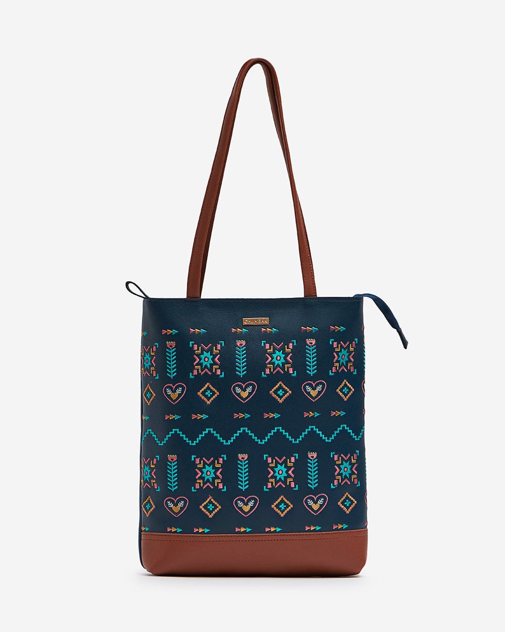 Boho Aztec Tote Bag Navy