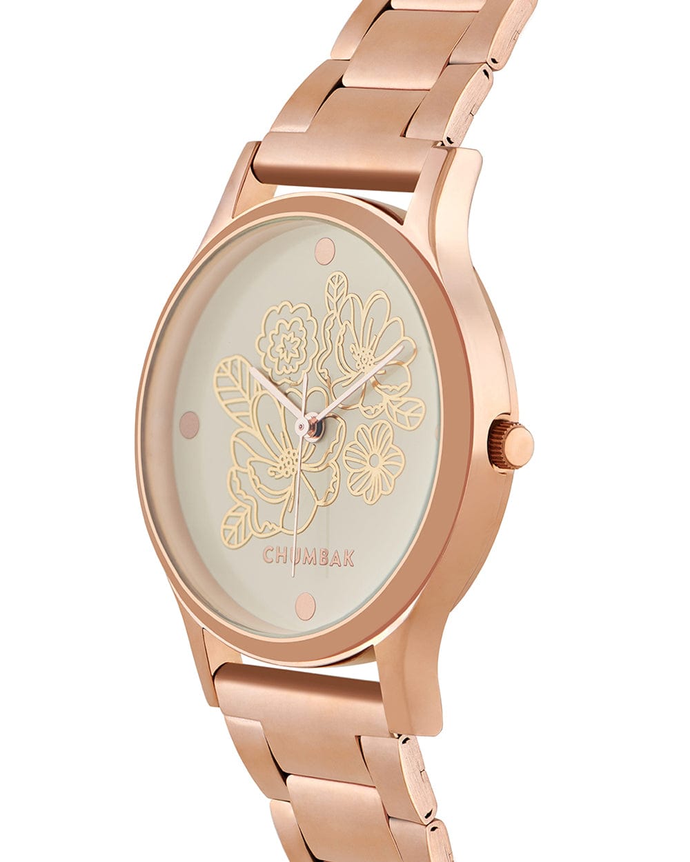 Chumbak TEAL by Chumbak abstract Peacock Watch, Metal link Strap