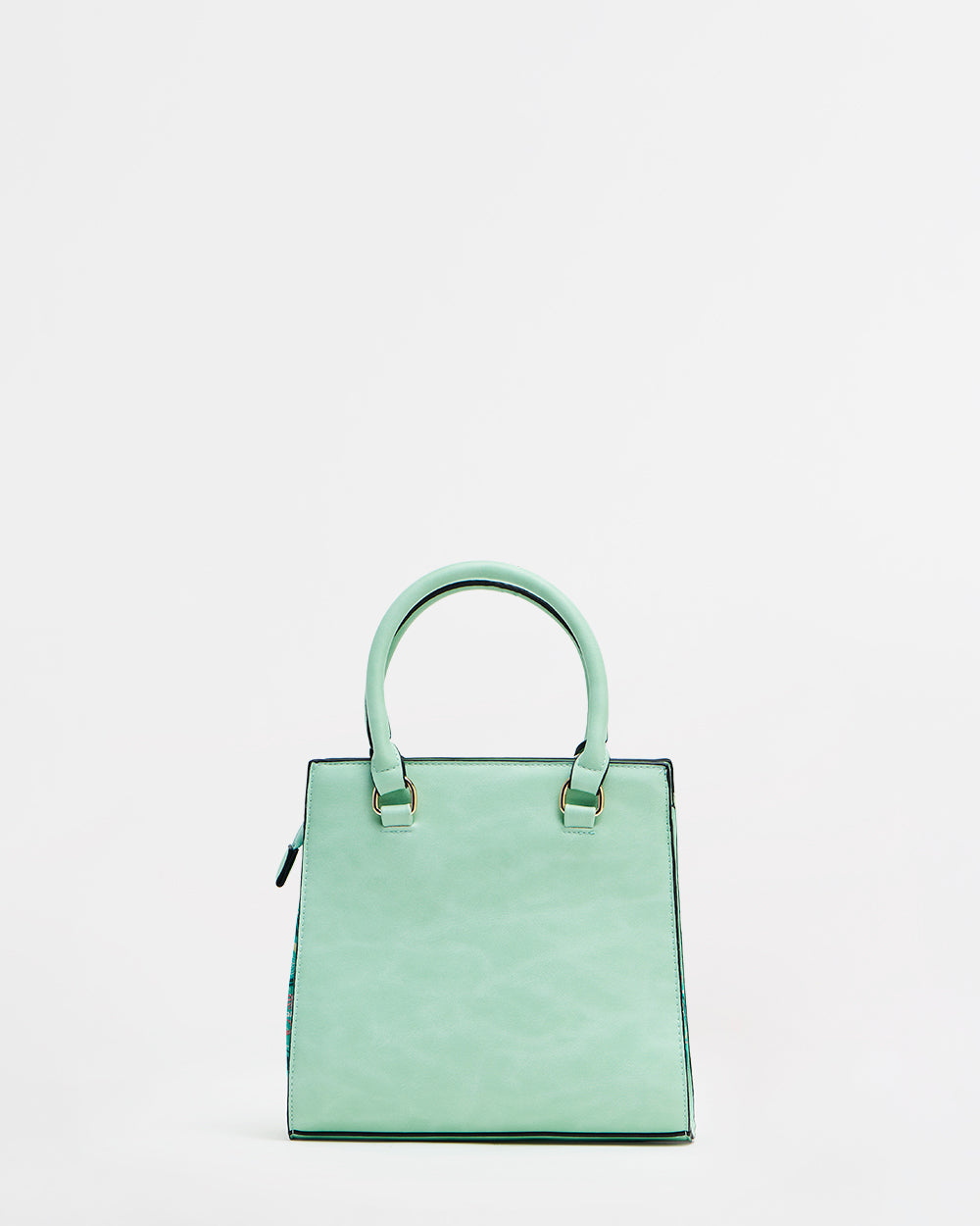 Neon Floral Hand Bag - Neon Green