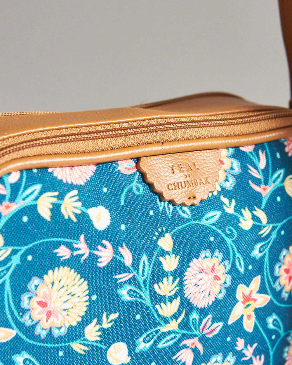 Teal by Chumbak Blue Bloom Box Sling Bag
