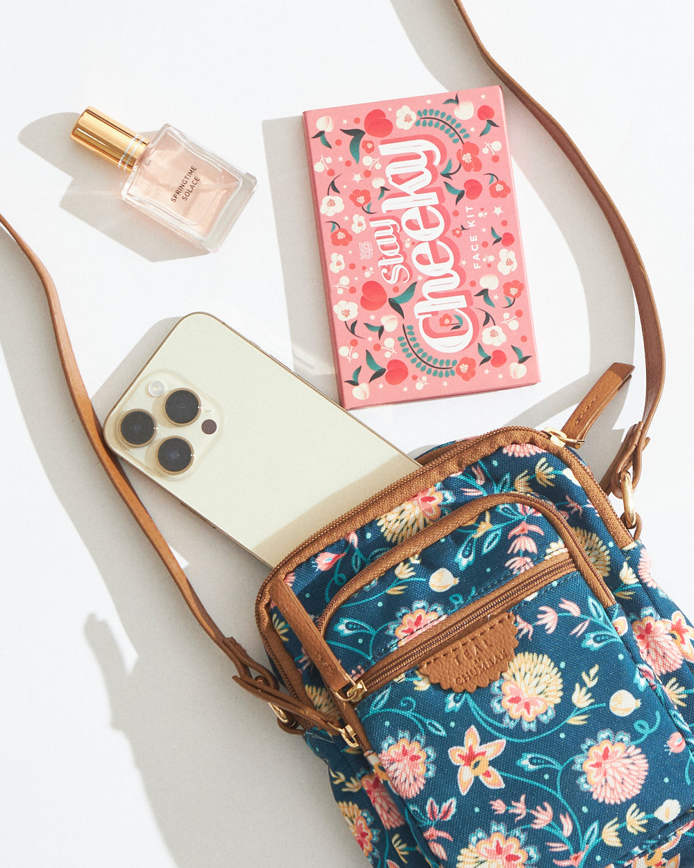 Teal by Chumbak Blue Bloom Wallet Sling Bag