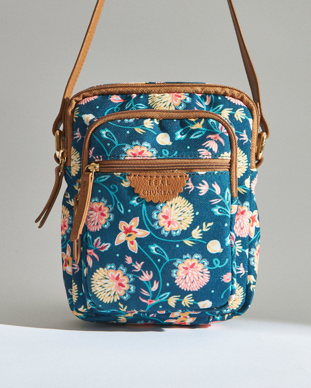 Teal by Chumbak Blue Bloom Wallet Sling Bag