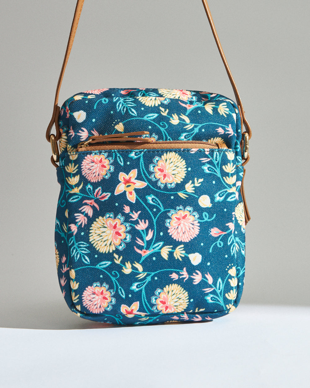 Teal by Chumbak Blue Bloom Wallet Sling Bag