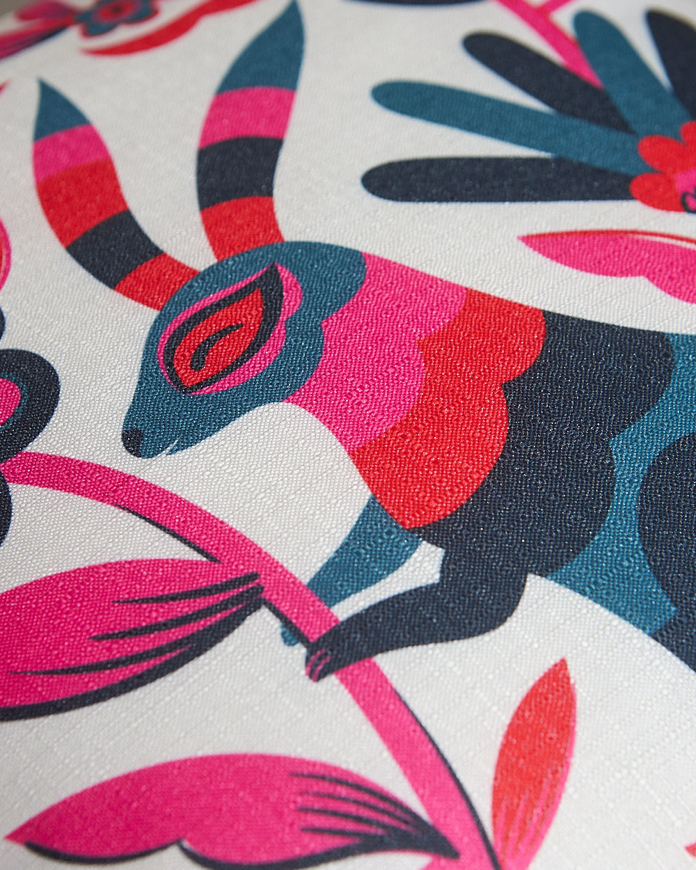 Teal by Chumbak | Otomi Safari 16" Cushion Cover, Set of 5