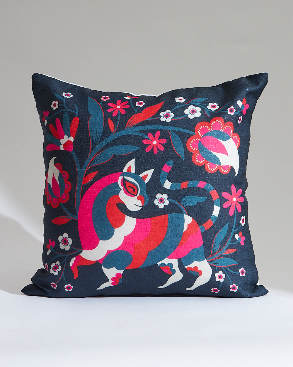 Teal by Chumbak | Otomi Safari 16" Cushion Cover, Set of 5