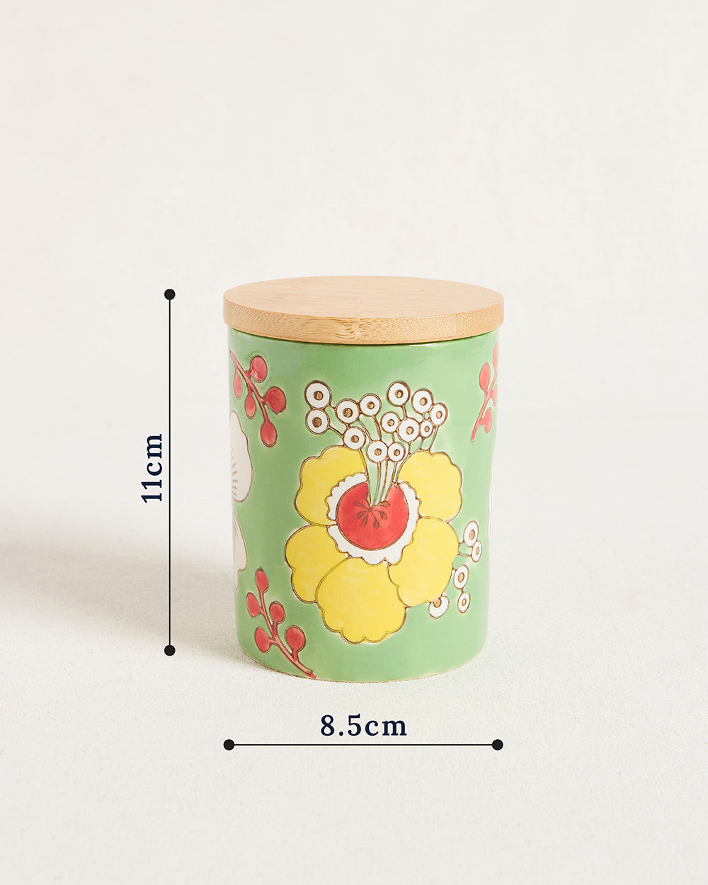 Hibiscus Bloom Storage Jar | Green