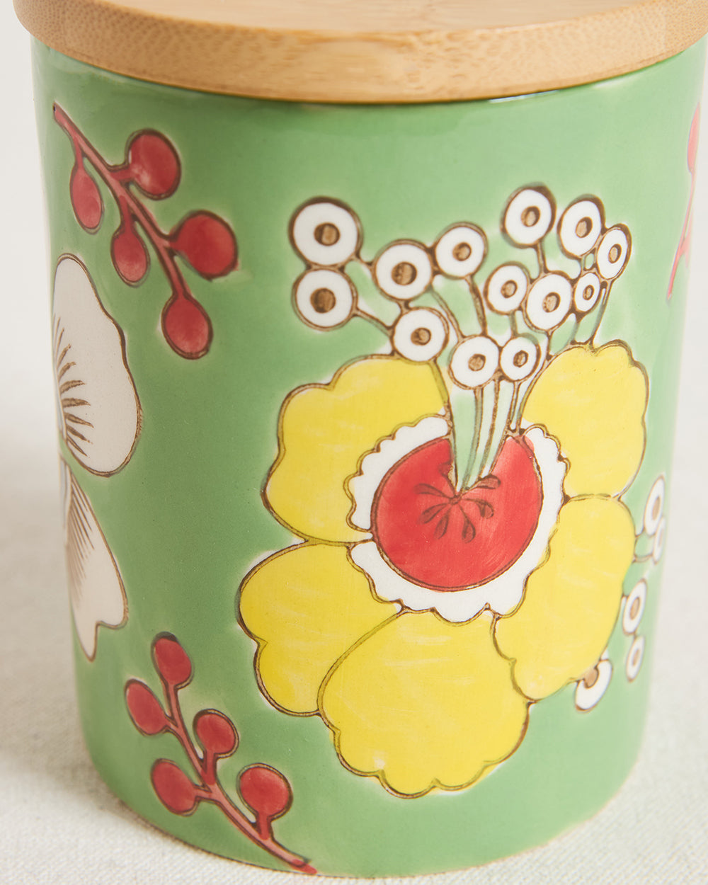 Hibiscus Bloom Storage Jar | Green