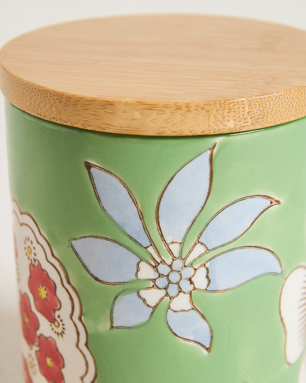Hibiscus Bloom Storage Jar | Green