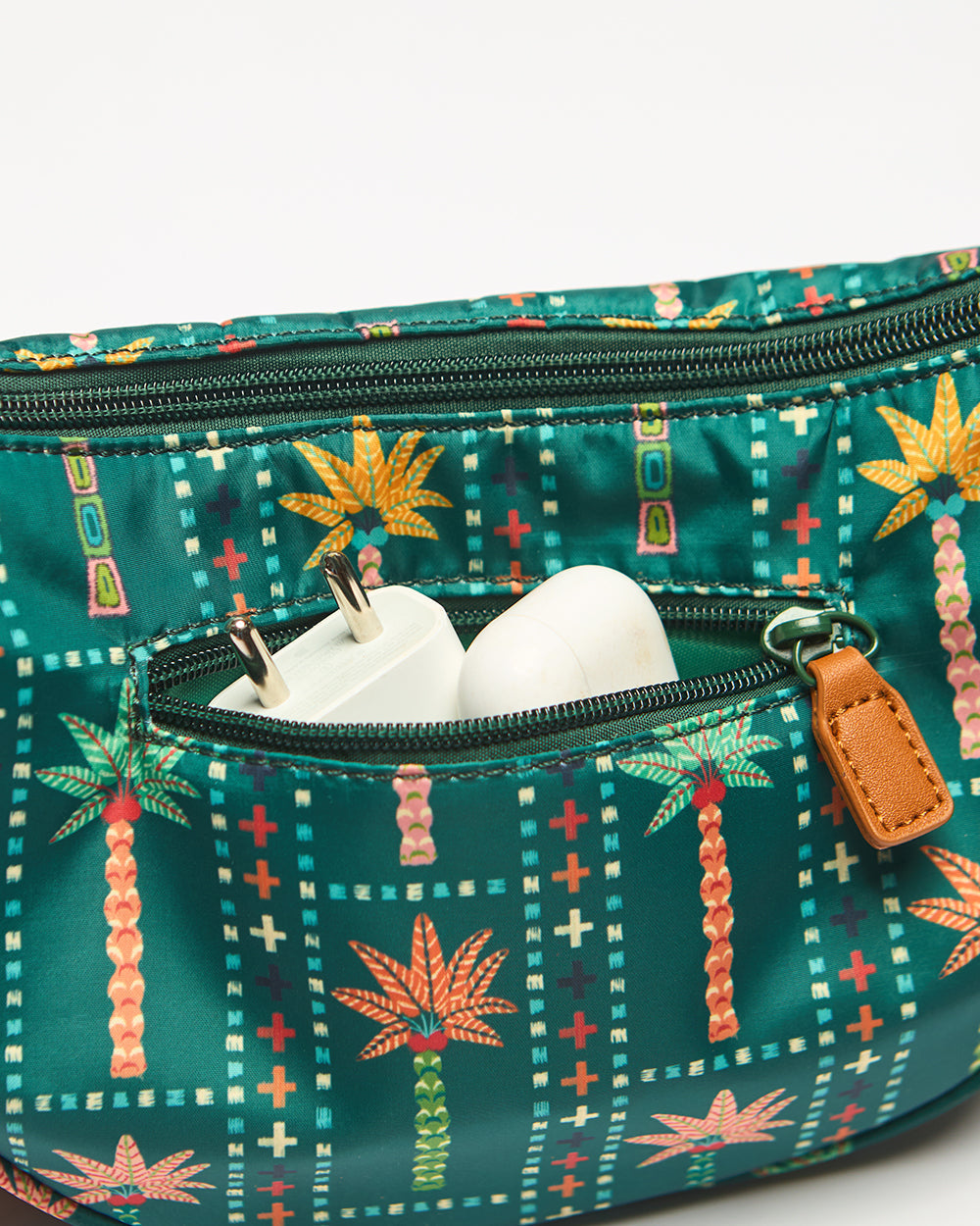 Trippy Half Moon Shoulder Bag - Palms