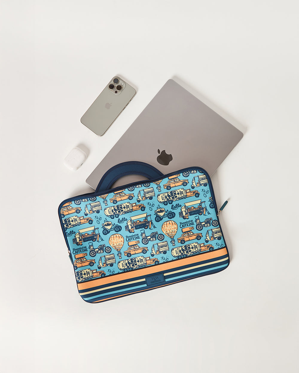 Teal by Chumbak Caffeine Hustle Laptop Sleeve, 13"