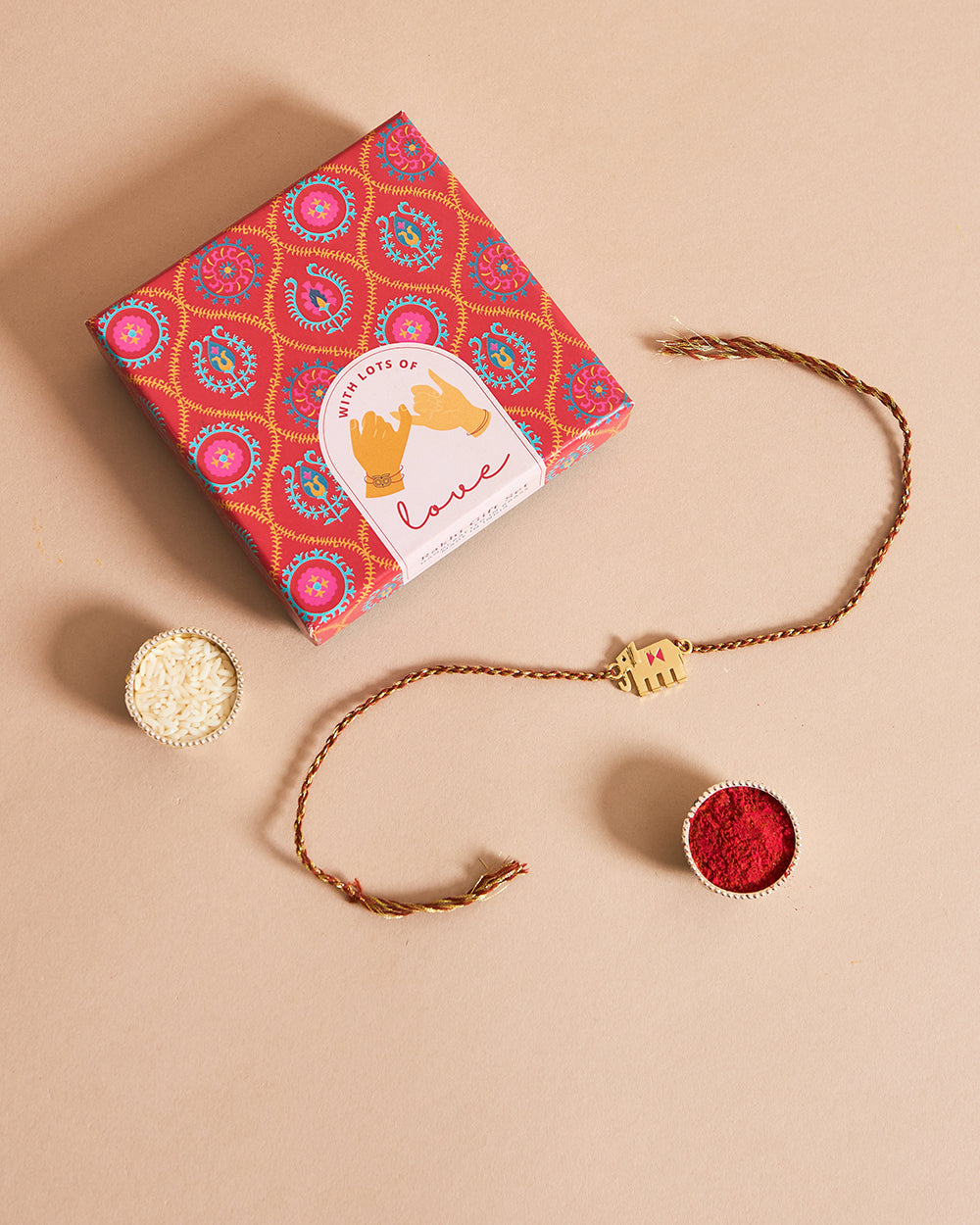 Tusker Rakhi - Brass Motif