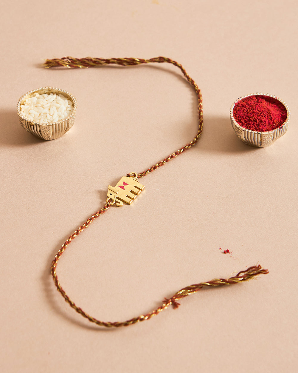 Tusker Rakhi - Brass Motif